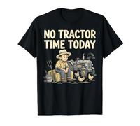 No Tractor Time Today Funny Farmer Farming Quote Camiseta gráfica económica, Hombre, Negro, S