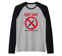 No Vape Sus Pulmones No Son Un Laboratorio De Pruebas Camiseta Manga Raglan