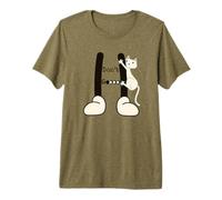 No vayas al Gato colgado de una Pierna Camiseta Premium