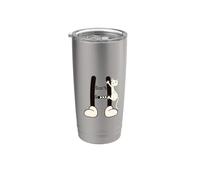 No vayas al gato colgado de una pierna Vaso térmico de acero inoxidable de doble pared