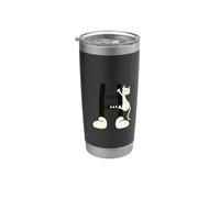 No vayas al gato colgado de una pierna Vaso térmico de acero inoxidable de doble pared