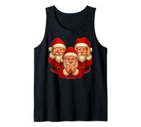 No veas el Mal, no escuches el Mal, no hables del Mal Santa Navidad Camiseta sin Mangas