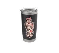 No veas que el mal hable, no escuche el mal, no escuches a los malvados bebés ángeles Vaso térmico de acero inoxidable de doble pared