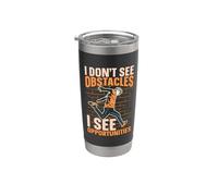 No veo obstáculos Veo Freerunning Freestyler Parkour Vaso térmico de acero inoxidable de doble pared