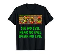 no ver el mal, no escuchar el mal, no hablar mal Camiseta