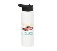 No viejo convirtiéndose en un amante clásico divertido del camión Stainless Steel Insulated Water Bottle
