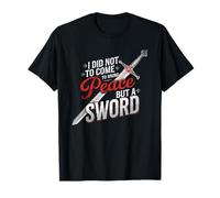 No Vine a traer Paz Sino una Cruz Cristiana Espada Camiseta