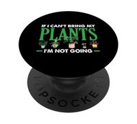 No voy sin mis Plantas Jardinero de Flores suculentas PopSockets PopGrip Adhesivo