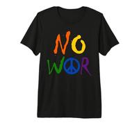 No War - A como símbolo de la Paz, símbolo de la Paz, Colores del Arco Iris Camiseta Premium