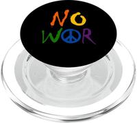 No War - A como símbolo de la Paz, símbolo de la Paz, Colores del Arco Iris PopSockets PopGrip para MagSafe