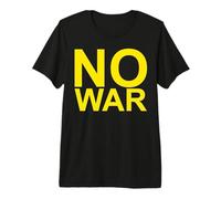 NO War - Fuente Grande en Amarillo con Borde Gris Camiseta Premium
