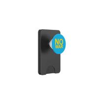 NO War - Fuente Grande en Amarillo con Borde Gris PopSockets PopWallet para MagSafe