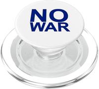 NO War - Fuente Grande en Azul con Borde Gris PopSockets PopGrip para MagSafe