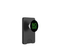 NO War - Fuente Grande en Verde con Borde Gris PopSockets PopWallet para MagSafe