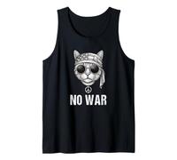 No War Gato Paz Signo Bandana Bandera Estados Unidos Anti Guerra Cat Camiseta sin Mangas