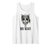 No War Gato Paz Signo Bandana Bandera Estados Unidos Anti Guerra Cat Camiseta sin Mangas