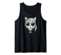 No War Gato Paz Signo Bandera Estados Unidos Bandana Anti Guerra Cat Camiseta sin Mangas