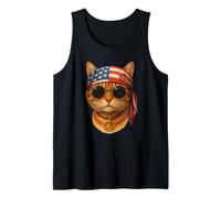 No War Gato Paz Signo Bandera Estados Unidos Bandana Anti Guerra Cat Camiseta sin Mangas