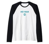 No War Peace Sign Anti-Guerra Camiseta Manga Raglan