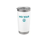 No War Peace Sign Anti-Guerra Vaso térmico de acero inoxidable de doble pared