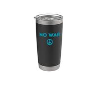 No War Peace Sign Anti-Guerra Vaso térmico de acero inoxidable de doble pared