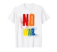 NO War Stop War Peace Camiseta gráfica económica, Hombre, Blanco, M