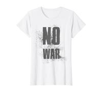 NO War Stop War Peace Camiseta gráfica económica, Mujer, Blanco, M