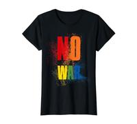 NO War Stop War Peace Camiseta gráfica económica, Mujer, Negro, L