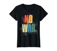 NO War Stop War Peace Camiseta gráfica económica, Mujer, Negro, XS