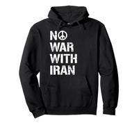 No War With Irán Peace Sign Anti WWIII Protesta Sudadera con Capucha