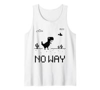 No Way Pixel Dinosaur Retro Desert Gamer Graphic Camiseta sin Mangas