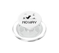 No Way Pixel Dinosaur Retro Desert Gamer Graphic PopSockets PopGrip para MagSafe
