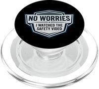 No Worries I Watched The Safety Video Cita Divertida en el Lugar de Trabajo PopSockets PopGrip para MagSafe