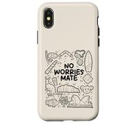 No Worries Mate - Diseño de Humor Australiano Carcasa para iPhone X/XS