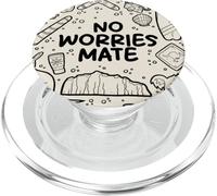 No Worries Mate - Diseño de Humor Australiano PopSockets PopGrip para MagSafe