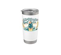 No Worries Surf Vintage Australia Camisa australiana Vaso térmico de acero inoxidable de doble pared