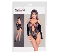 NO:XQSE - body con lazo y manga larga - negro (Tallas S-L)