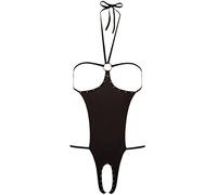 No:Xqse Body con entrepierna abierta para mujer Negro S-L