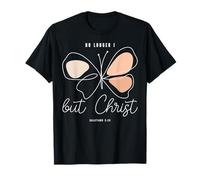 No Yo Más Pero Cristo Gálatas 2:20 Mariposa Cristiana Camiseta