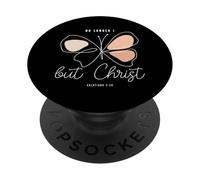No Yo Más Pero Cristo Gálatas 2:20 Mariposa Cristiana PopSockets PopGrip Adhesivo