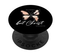 No Yo Más Pero Cristo Gálatas 2:20 Mariposa Cristiana PopSockets PopGrip Adhesivo