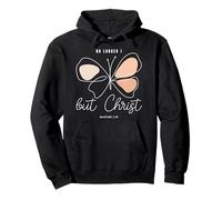 No Yo Más Pero Cristo Gálatas 2:20 Mariposa Cristiana Sudadera con Capucha