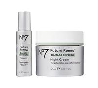 No7 Future Renew Kit de inicio del cuidado de la piel - Sero de reversin de daos + crema nocturna - Conjunto de cuidado de la piel antienvejeci