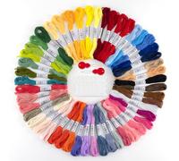 Noa Home Deco 50 Colores Hilos para Hacer Pulseras, Hilos de Bordar, Poliéster, Multicolor