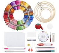 Noa Home Deco Kit de Bordado Embroidery Kit con 120 Colores de Hilo Punto de Cruz para Manualidades, Adultos y Principiantes