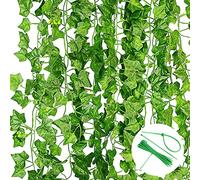 Noa Home Deco Plantas Artificiales Decorativas 12 Pieza Plantas Artificiales Decoracion Habitacion Planta Artificial para Cocina Boda Balcón Oficina Jardín - 2.2M