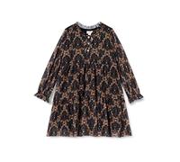 Noa Noa miniature Mini Girl Sippynnm Dress Vestido, Estampado Negro y marrón, 104 cm para Niñas