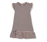 Noa Noa miniature Mini Org Striped Jersey Dress Short Sleeve,Knee Length Vestido, Color Rosa, 3 años para Niñas