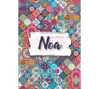 Noa: Taccuino A5 | Nome personalizzato Noa | Regalo di compleanno per moglie mamma sorella figlia ... | Design: fiori etnici | 120 pagine a righe, piccolo formato A5 (14.8 x 21 cm)