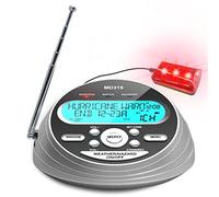 NOAA Weather Radio-S.A.M.E. Programación Local, Radio de Alarma meteorológica con más de 80 alertas de Emergencia, Radio meteorológica NOAA con batería de Respaldo, Despertador, luz de Advertencia